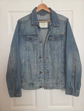 Hollister Denim Jacket Mens Y2K Grunge Trucker Preppy